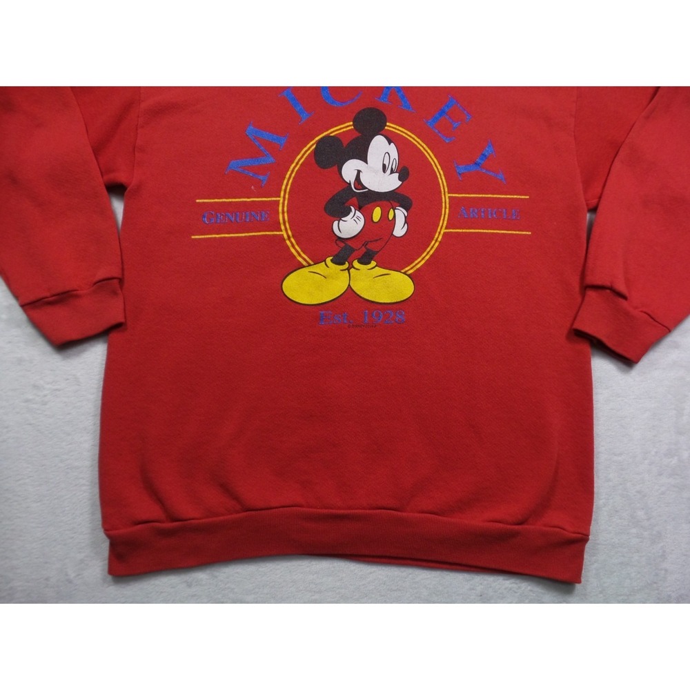 Vintage Mickey Unlimited Sweatshirt Extra Large Red Jerry Leigh Crew Neck USA - Picture 2 of 15